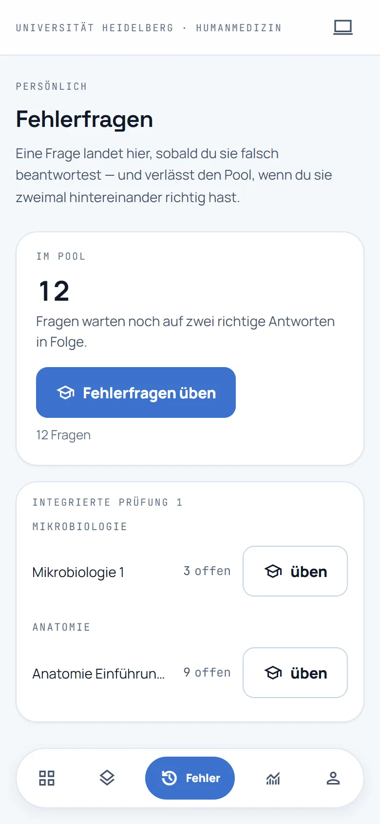 Checke-Ansicht 3 auf dem Smartphone